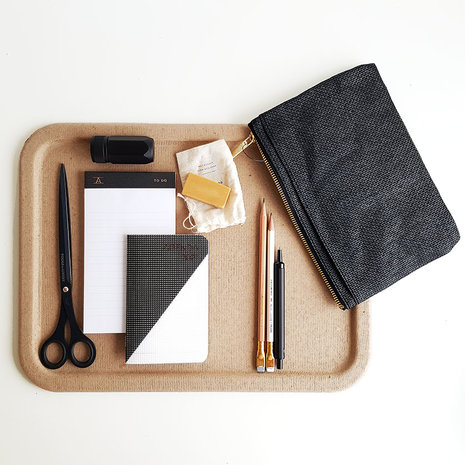 Midori paper cord pouch black