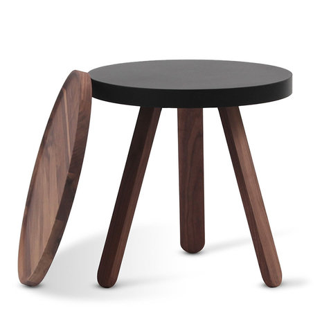 Woodendot Batea Small tray table walnut black