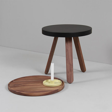 Woodendot Batea Small tray table walnut black