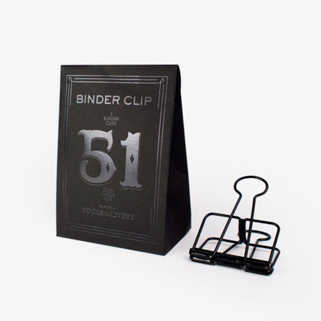 Tools to liveby Binder Clip 51 mm Black