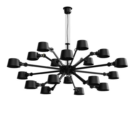 Tonone Bolt Chandelier 18 arm smokey black