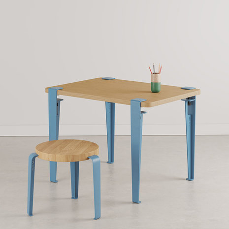 Tiptoe kids desk solid oak whale blue