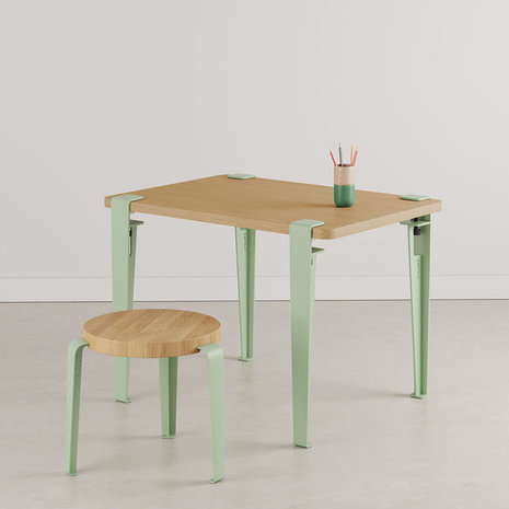 Tiptoe kids desk solid oak dino green