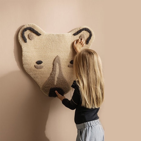 Ferm Living polar bear head 100% wool wall deco