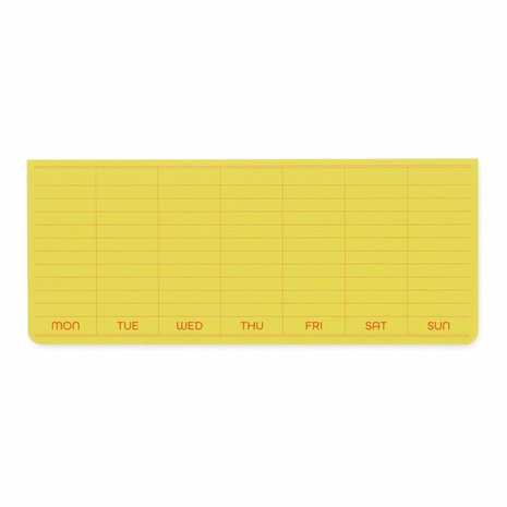 Penco Sticky Memo Pad Weekly Planner yellow