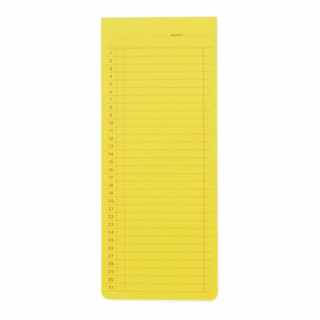 Penco Sticky Memo Pad Monthly Planner geel