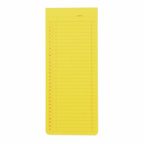 Penco Sticky Memo Pad Monthly Planner geel
