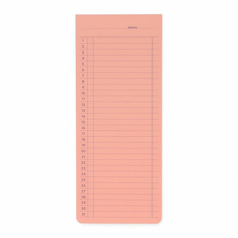 Penco Sticky Memo Pad Monthly Planner roze