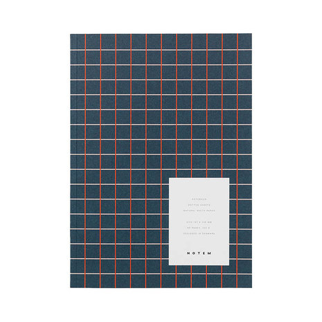 NOTEM STUDIO Notebook Vita Medium Dark Blue Grid