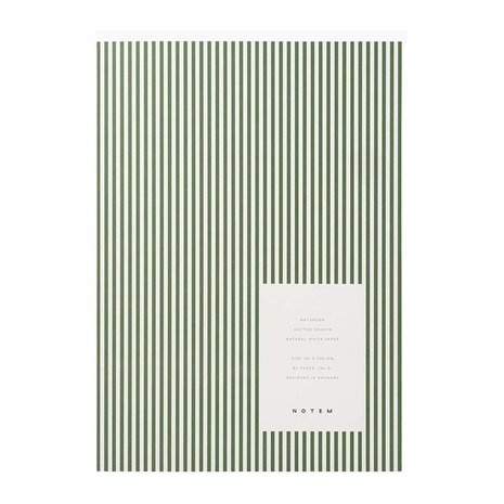 NOTEM STUDIO Notebook "Vita" Medium Green Lines