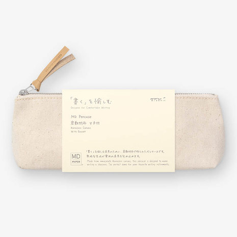 MD Paper pen case Kurashiki Canvas with gusset