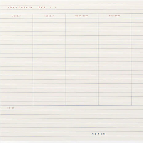 Notem studio milo weekly planner notepad