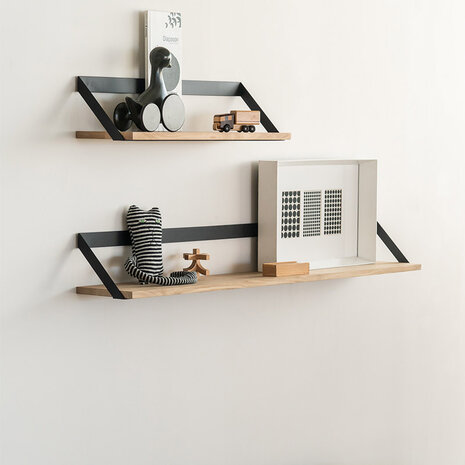 Ethnicraft Ribbon Shelf Black Large 140cm