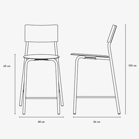 Tiptoe SSD barkruk 65 cm