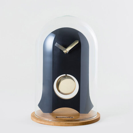 Kloq Stolp klok Satin black