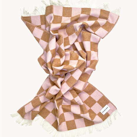 Maison Deux Checkerboard plaid terra Pink