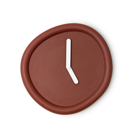 Werkwaardig Round Wall Clock Dieprood