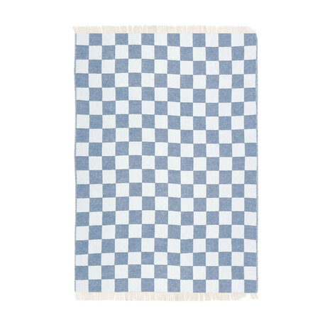 Maison Deux Checkerboard plaid Denim blauw -Wit