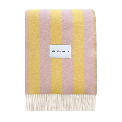 Maison Deux Candy Wrap plaid roze Geel