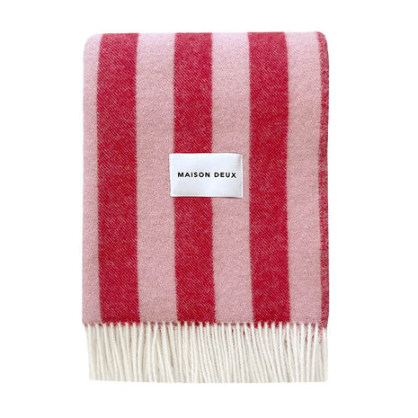 Maison Deux Candy Wrap plaid Roze Rood