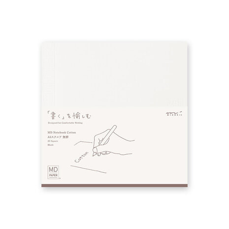 Midori MD paper notebook A5 vierkant cotton blanco