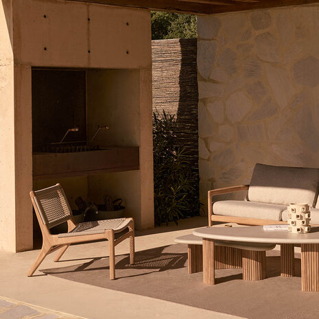 Ethnicraft jack woven lounge chair 