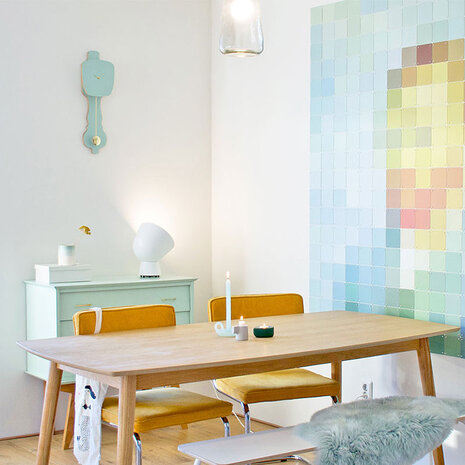 Kloq wandklok pischache green