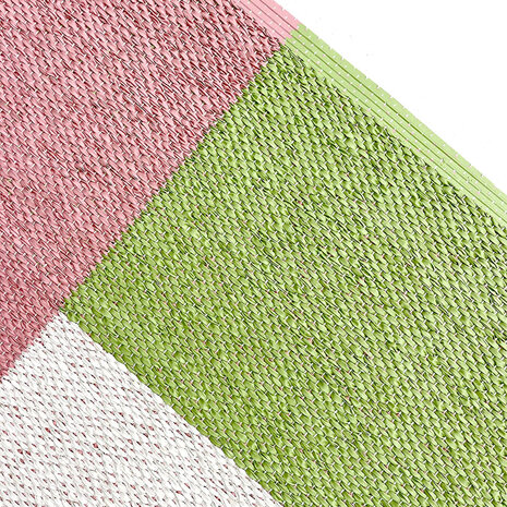 Maison Deux Deurmat Color Block Kiwi Pink 50 x 70 cm