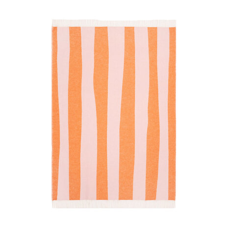 Maison Deux Rough Stripe plaid Roze/Wortel