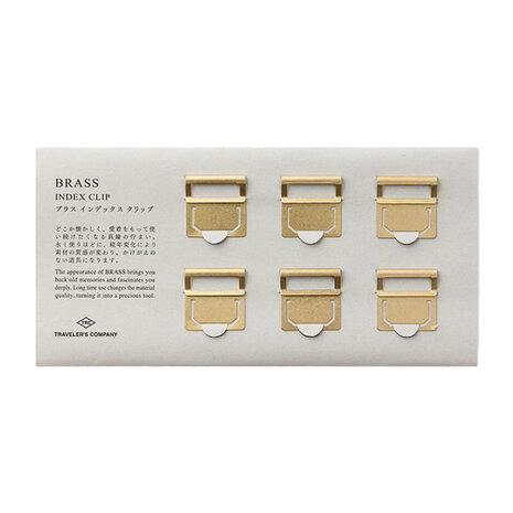 Traveler's Notebook Brass Index Clips