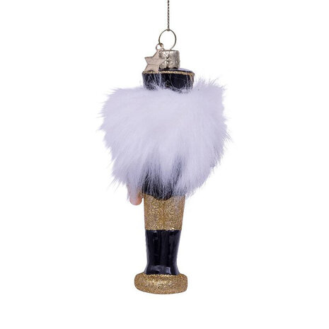 Vondels ornament glas Notenkraker zwart/goud