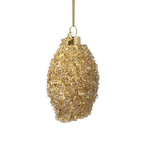 Vondels Ornament glas  Gouden Schelp