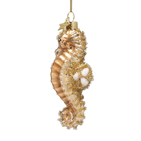Vondels Kerst Ornament Gouden Zeepaardje