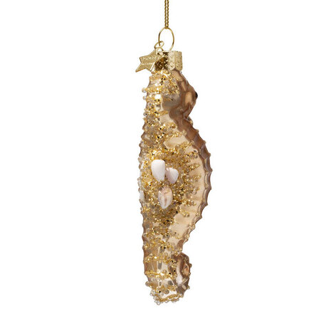 Vondels Kerst Ornament Gouden Zeepaardje