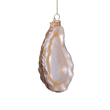 Vondels Ornament glas Oester met parel