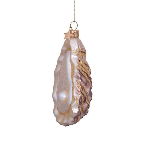 Vondels Ornament glas Oester met parel