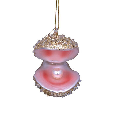 Vondels Ornament champagne glitter oester 