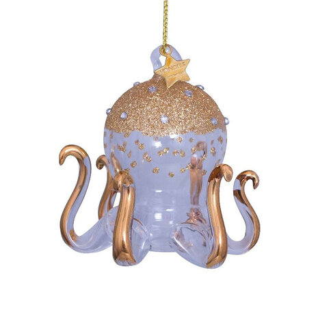 Vondels Ornament Gold/Diamonds Squid