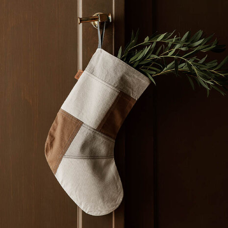 Ferm Living Tonal Christmas Stocking Kerstsok Natural