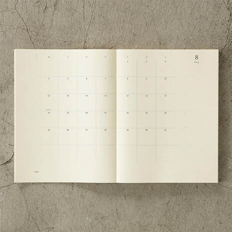 A4 THIN MD Notebook Diary 2026 monthly block + memo