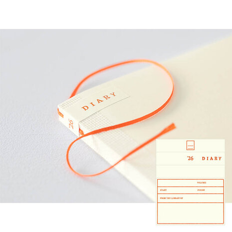 Midori MD Notebook Diary 2026 A6 (Monthly block + memo)