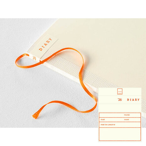 Midori MD Notebook Diary 2026 A5 THIN (Monthly block + memo)