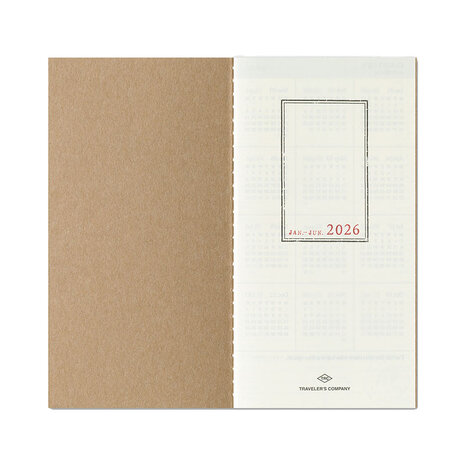 Traveler's notebook - 2026 Weekly and Memo Refill Jaaragenda