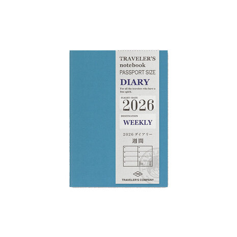 Traveler's notebook Passport Size Diary 2026 Weekly Jaaragenda