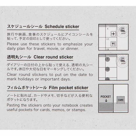 Traveler's notebook Diary 2026 customize Sticker Set 