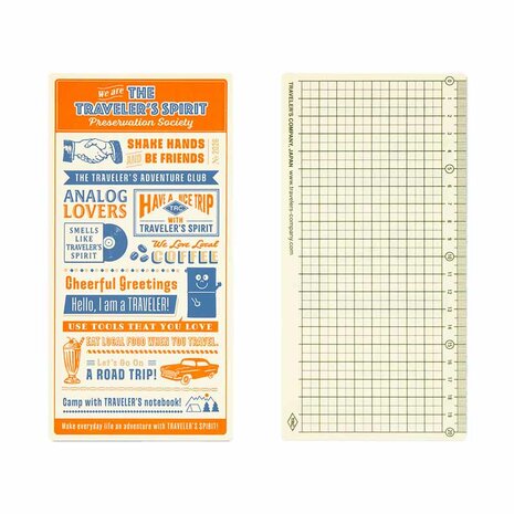 Traveler's notebook Diary 2026 - Underlay Plastic Sheet