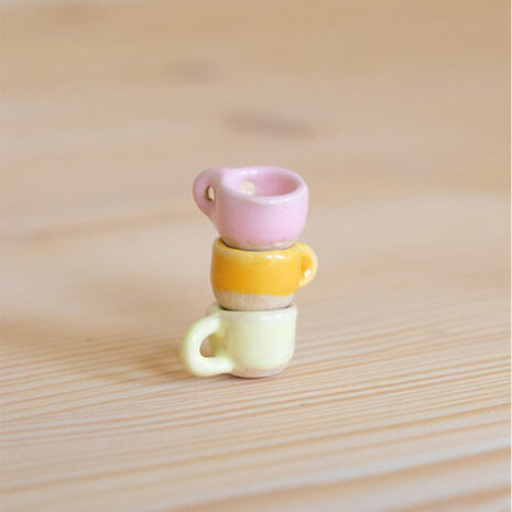 Studio Lotte Swart Mini Mok Bedeltje Stracciatella