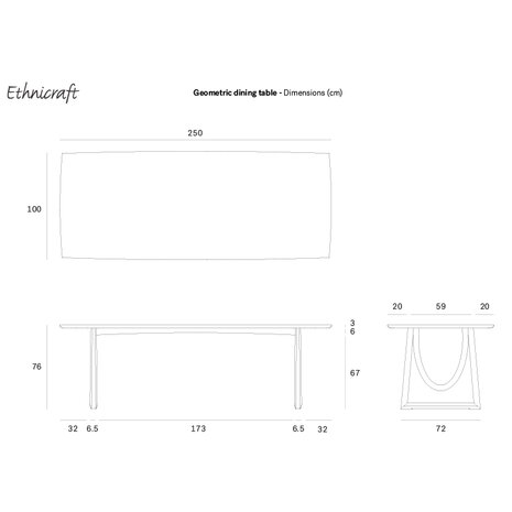 Ethnicraft Geometric eettafel
