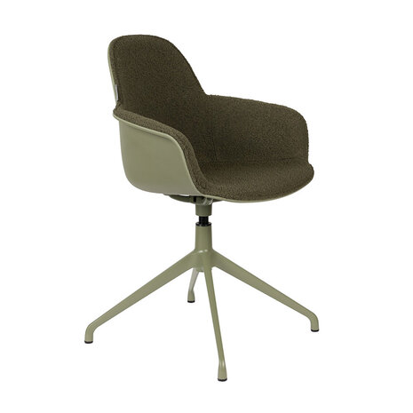 Zuiver Albert Kuip Stoel Met Armleuning Draaibaar Groen -SHOWROOM SALE-