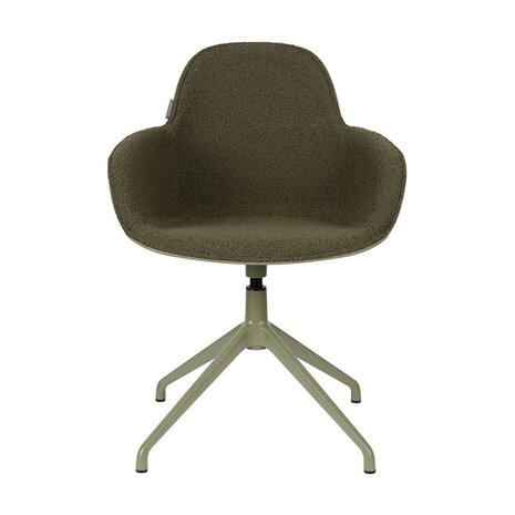 Zuiver Albert Kuip Stoel Met Armleuning Draaibaar Groen -SHOWROOM SALE-